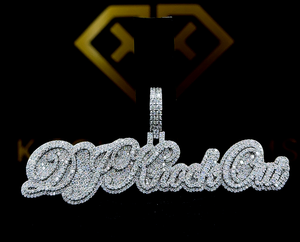 Colgante de hip hop con nombre personalizado, colgante con número de hip hop para hombre, colgante de moissanita, joyería Ice Out Hip Hop - Product Image 1