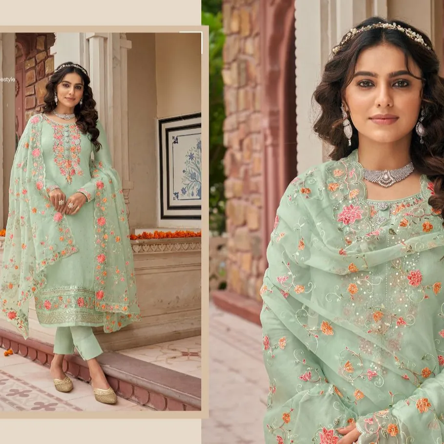 Mooie Anarkali Churidar Pak 2022 Nieuwste Designer Pakistaanse Bruiloft Dragen Salwar Kameez Pak