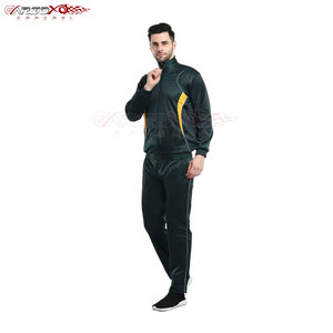 Chándal de poliéster con capucha para hombre, con cremallera completa y pantalones estilo jogger, transpirable, ligero, duradero, para entrenamiento y uso diario. - Product Image 6