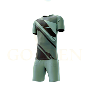 Uniforme de football personnalisable 100% respirant en polyester pour hommes, maillot de football d'été à col en V, design unique de col par sublimation - Product Image 5