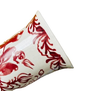 Macetas de Cerámica Hechas a Mano de Color Rojo y Blanco, Maceta de Cerámica para Regalo de Amigos - Product Image 3