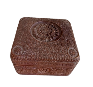 Tea Caddy Hand Carved Wooden <b>Box</b> <b>Keep</b> <b>Sake</b> <b>Box</b> men adult cremation steam beech wood funeral - Product Image 1