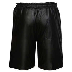 Best Sale Solid Color Casual Men <b>Leather</b> Cowhide <b>Shorts</b> OEM Service High Street Side Pockets Waterproof Eco-Friendly Breathable - Product Image 3