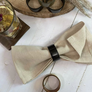 Servilleteros de Cuerno de Búfalo, Porta Servilletas Redondos para Hoteles de Lujo, Restaurantes y Mesas de Boda, Alta Calidad - Product Image 1