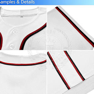 Camiseta de Béisbol de Poliéster 100%, Transpirable, Ligera y Cómoda, con Diseño de Logotipo Personalizado a Precio Razonable - Product Image 5