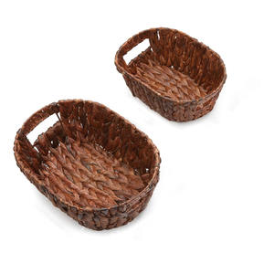 Petit panier en corde tressée directement du fabricant, paniers en fibre de jacinthe d'eau naturelle de la meilleure qualité - Product Image 5