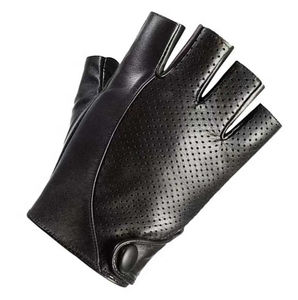Gants en cuir à demi-doigts tendance, gants de conduite en cuir de qualité supérieure, gants de conduite en cuir de mouton - Product Image 6