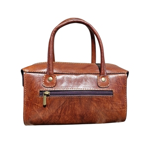 Bolso de Mano Tipo Clutch Unisex de Cuero Genuino Marrón, con Dos Correas de Hombro, Cierre de Cremallera, Diseño Marroquí de Alta Calidad MA - Product Image 2
