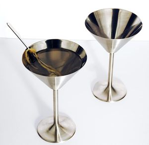 Best Quality Margarita Wine <b>Glass</b> Silver , 350ml | <b>Stainless</b> Steel Cocktail Wine <b>Glasses</b> set - Product Image 2