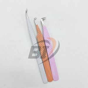 แหนบต่อขนตาสแตนเลสแบบยั่งยืนเคลือบสีปลายแหลมสั่งติดฉลากได้ตามต้องการ - Product Image 5