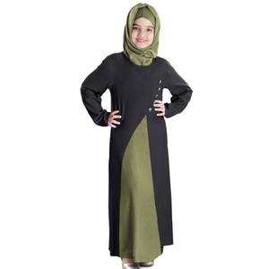 Vente en gros Abaya couleur couleur unie Vêtements islamiques simples et modestes Abayas robes musulmanes pour femmes Abayas Dubaï - Product Image 4