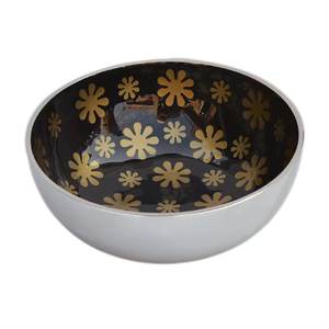 Best-seller Bol rond en métal imprimé rouge fini pour les mariages et les fêtes Bols de table pour le service des aliments - Product Image 5