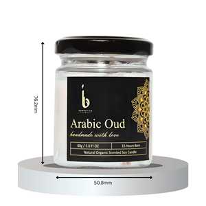 Premium Natural Soy Jar <b>Candle</b> Arabic <b>Oud</b> Scented Luxury Home Fragrance <b>Candle</b> for Aromatherapy & Interior Decor Wholesale - Product Image 2