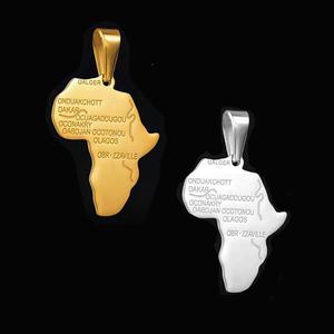 Liontin raja piramida Mesir antik baja tahan karat liontin ratu Mesir salib emas perhiasan jimat peta Afrika untuk pria wanita - Product Image 5