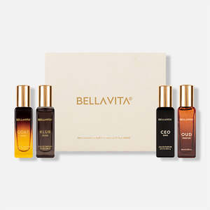 BELLAVITA Set de Regalo de Eau de Parfum en Roll-On para Hombre, 10 ml, Aroma Amaderado, Tamaño de Muestra - Product Image 1