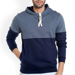 Sweat à capuche coupe normale en coton polaire épais pour l'hiver pour hommes avec broderie et impression personnalisées Design Streetwear - Product Image 1