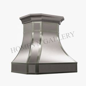Custom Designed Stainless Steel Grey <b>Range</b> <b>Hood</b> Shell Elegant Towel Bar Kitchen canopy for fire unique handmade in India China - Product Image 2