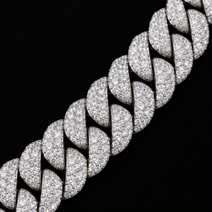 Collier cubain en moissanite VVS qui passe le test du diamant, plaqué or 18 carats, 12 mm, style hip-hop, pour homme, avec boîte cadeau de luxe - Product Image 2