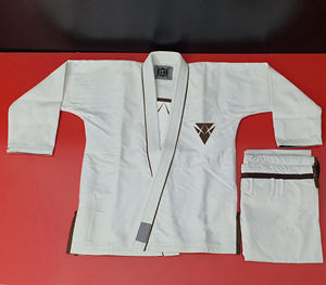 ชุดคอสเพลย์กิโมโนจิจิจิสึ MMA BJJ GI สีขาวชุดศิลปะการต่อสู้กำหนดโลโก้ได้เอง - Product Image 2