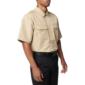 Uniforme de Guardia de Seguridad de Alta Calidad al por Mayor |   Camisa de Trabajo de Manga Corta, Transpirable, Uniforme de Oficina para Otoño, Color Azul y Verde - Product Image 2