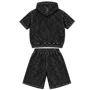Conjunto de Sudadera con Capucha y Pantalones Cortos para Hombre, Más Vendido del Invierno, 100% Algodón, Tejido de Felpa, Transpirable, Estilo Urbano, Colores Personalizados, 200g, Logotipo Frontal - Product Image 2