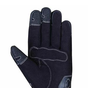 Guantes de moto personalizados con palma antideslizante de ajuste seguro y diseño de dedo completo para carreras de fibra de carbono, - Product Image 4