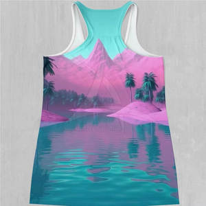 เสื้อกล้ามซับลิเมชั่นฤดูร้อนคุณภาพพรีเมียมสั่งทำพิเศษสำหรับผู้หญิง ระบายอากาศดี ดีไซน์ลำลองแบบ OEM พร้อมโลโก้ด้านหน้า ผ้าฝ้าย 100% - Product Image 6