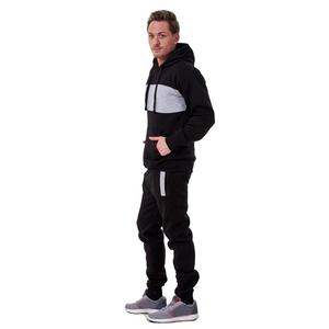 Best-seller Survêtement Athlétique d'Automne pour Hommes Noir Poche Kangourou Panneaux à la Mode Polaire Respirante Durable Grande Taille - Product Image 4