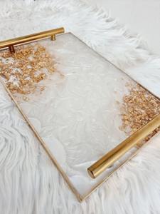 Bandeja de Resina Hecha a Mano al por Mayor con Posavasos, Juego de Servicio de Bajo Costo para Regalos y Uso Doméstico - Product Image 2