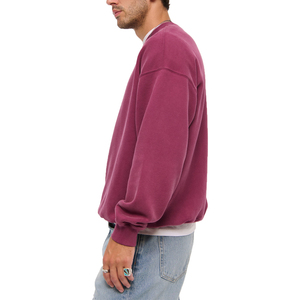 100% Cotton Fleece Heavy Weight Winter Eco-Friendly Casual Solid Men's <b>Sweatshirt</b> Custom Logo Printed Crewneck <b>Long</b> Sleeve - Product Image 5