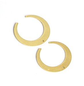 Ensemble de fabrication de bijoux DIY en gros, pendentifs en laiton brut en forme de croissant de lune, boucles d'oreilles avec trou, accessoires pour colliers et autres créations - Product Image 4