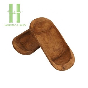 Bol à pâte de ferme sculpté à la main Bol à pâte à baguette fait à la main en bois d'acacia personnalisé du fabricant du Vietnam - Product Image 2