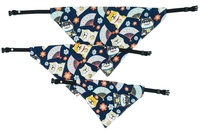 Collier de cou réglable en polyester pour animaux de compagnie, bandana d'été pour chien et chat avec motif animal, serviette triangulaire solide pour nettoyer la salive
