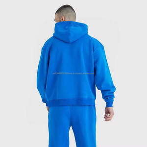 ชุดวอร์มผู้ชายแบบ unisex เสื้อพูลโอเวอร์ ชุดออกกำลังกายแบบกำหนดเอง ชุดวอร์มผ้าฝ้ายฟลีซ มีกระเป๋าจิงโจ้ ชุดลำลอง สวมใส่สบาย - Product Image 5