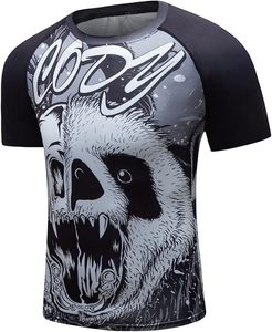 Rashguard de media manga para hombre, alta calidad, 50 + UPF, protección solar UV, compresión de secado rápido, camiseta de Fitness, gráfico 3D personalizado - Product Image 2
