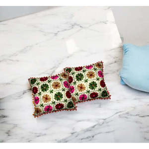 Funda de Cojín Decorativa Cuadrada de 16x16 con Estampado Digital de Patchwork Indio Multicolor Vibrante - Product Image 5