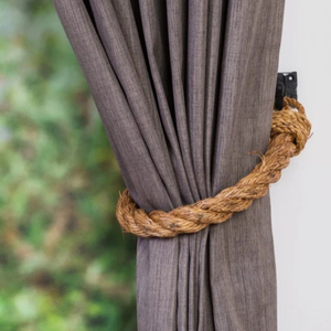 Handmade Creations Rope Curtain <b>Tiebacks</b> Hold-backs Nautical Decor Christmas Decor Industrial Decor Natural Rope - Product Image 1