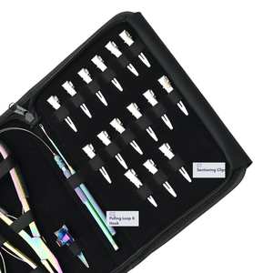 Hair <b>Extension</b> Tools Kit Double Spring <b>Bead</b> Remover Plier Flat Crimping Pliers Pulling Loop hook Tool Hair Sectioning Clips ring - Product Image 3