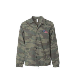 <b>RUNNING</b> <b>MAN</b> Coaches CAMOUFLAGE <b>Jacket</b> in Stars & Stripes Casual Style for Autumn Season - Product Image 1