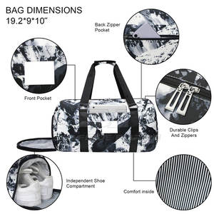 Bolsa de gimnasio de fitness al aire libre de tela de algodón de alta calidad con logotipo personalizado con diseño transpirable de secado rápido para hombres y mujeres precio al por mayor - Product Image 3