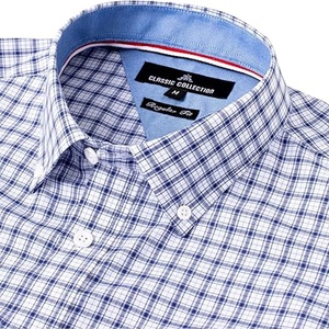 Chemise à carreaux décontractée pour homme 100% coton à manches longues, col boutonné, séchage rapide, respirante, anti-boulochage, motif rayé classique - Product Image 2