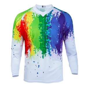 Jersey de ciclismo para hombre, camiseta ligera de manga corta para bicicleta de carretera, tela transpirable de secado rápido que absorbe la humedad con seguridad reflectante - Product Image 1