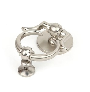 Wholesale Moon Star Exports 2021 Modern Square Drop Handle Brass <b>Door</b> Knocker in Chrome with 3-Year Warranty <b>for</b> Villa - Product Image 3