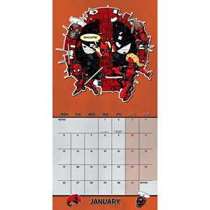 Calendario de Escritorio Marvel 2026 de Deadpool, Planificador de Papel para Oficina y Hogar - Product Image 3