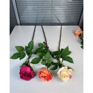 Fleur de Rose Artificielle Orange - Product Image 3