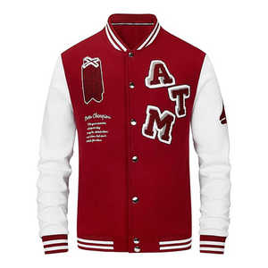 Chaqueta universitaria de lana personalizada OEM de alta calidad para hombre: ropa de abrigo elegante y cálida para todas las estaciones - Product Image 1