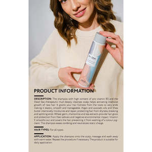 Shampooing fortifiant à la vitamine B5 et à l'huile d'arbre à thé 300 ml – Nettoyant lissant et hydratant de qualité professionnelle à la kératine - Product Image 5
