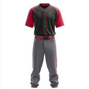Uniformes de Béisbol Deportivos, Camiseta de Béisbol de Manga Corta con Botones, Cuello Redondo, Uniformes de Softbol - Product Image 1