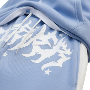 Ensembles de survêtements décontractés surdimensionnés personnalisés pour l'hiver, imprimés Y2K Tech, en molleton avec cordon de serrage, effet délavé, à capuche, unisexe - Product Image 4