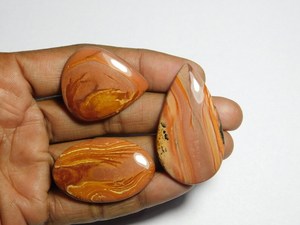 3 Pcs Top Quality Polygram Jasper Gemstone Lot Natural Polygram Jasper Cabochons Loose Stones with Unique Patterns 116 Cts - Product Image 2